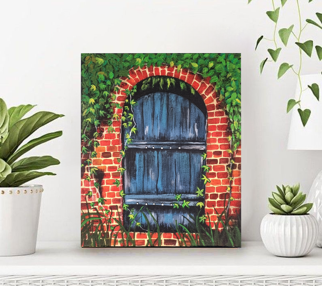 The Secret Door – Acrylic on Canvas Board (12x10 inches)
