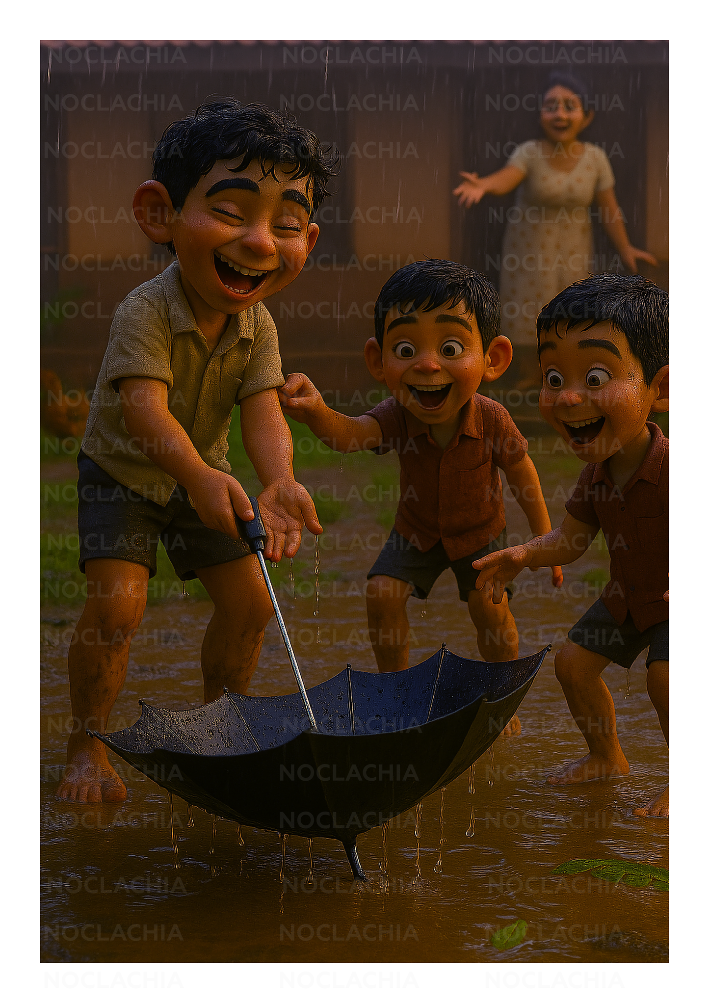 A 90's Rainy Day Wall Posters – 300 GSM Art Print (without frame)
