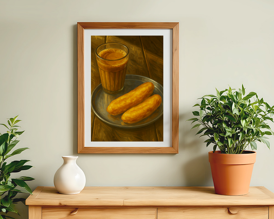 Evening Tea Wall Posters – 300 GSM Art Print (without frame)
