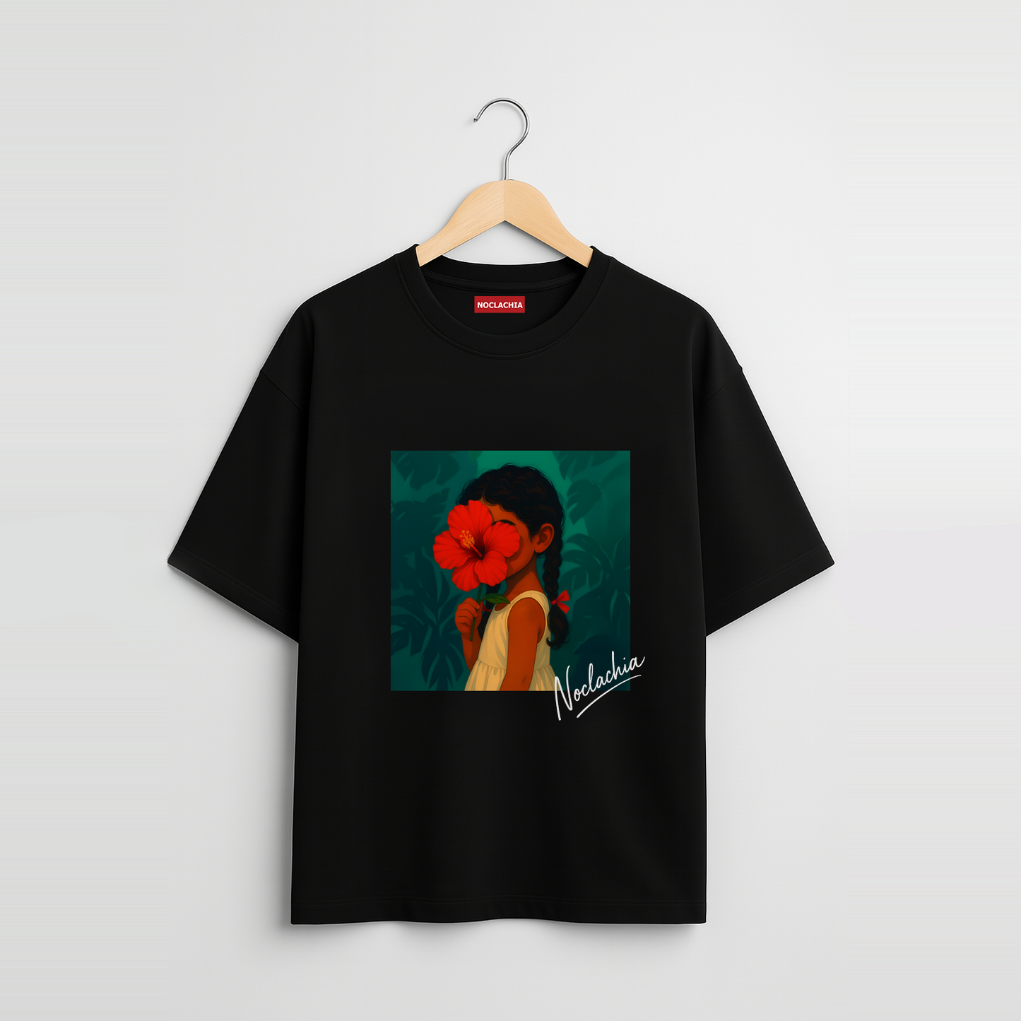 Hibiscus Girl NOSTALGIC Unisex Terry Oversized Tee