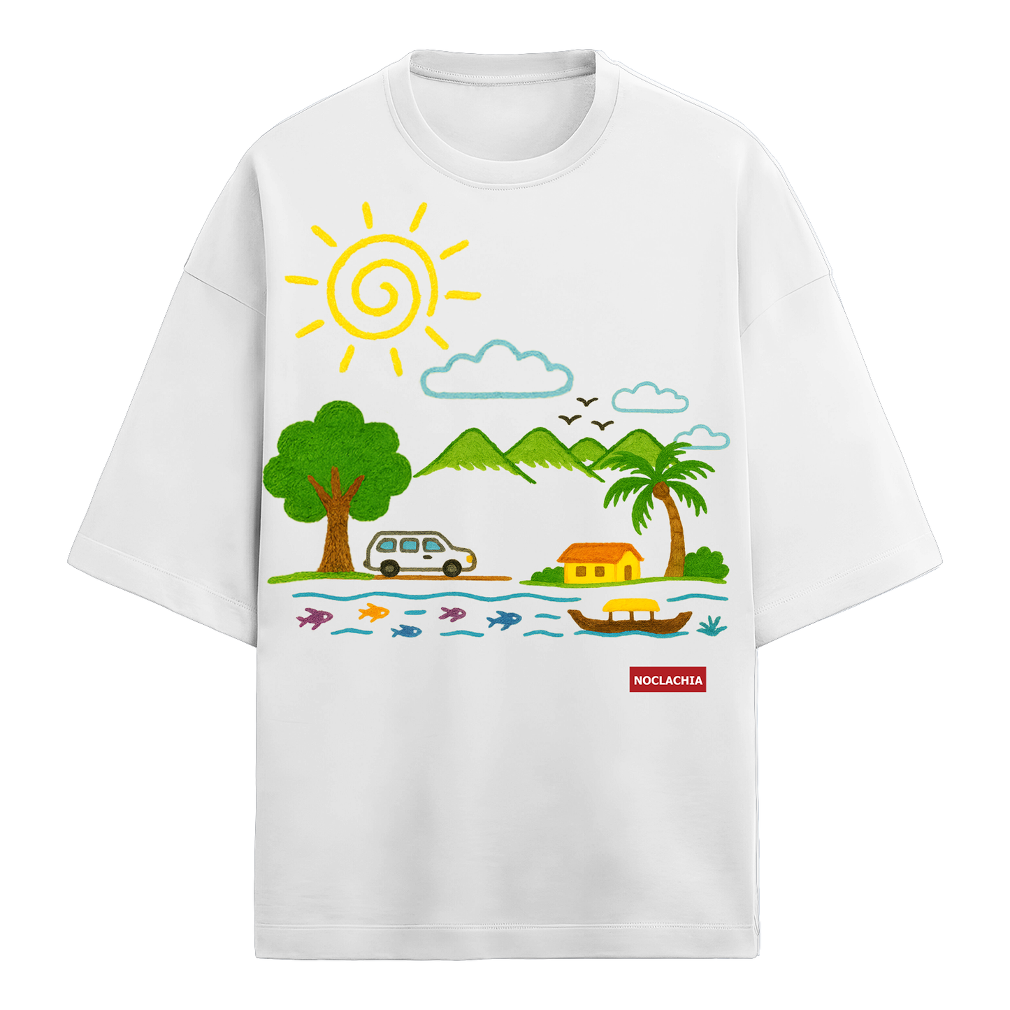 Crayon Art Unisex Terry Oversized Tee