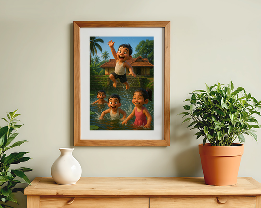 Leap of Joy Nostalgic Wall Posters – 300 GSM Art Print (without frame)